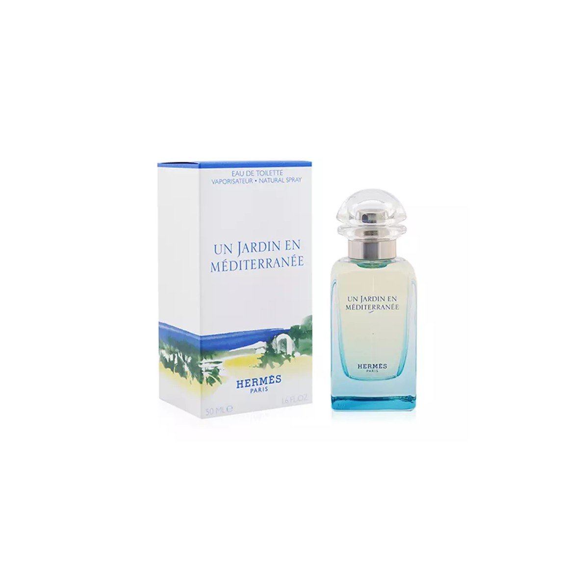 Presentation1 Hermes Un Jardin en Mediterranee 50ml Refillable EDT Spray - Image 1