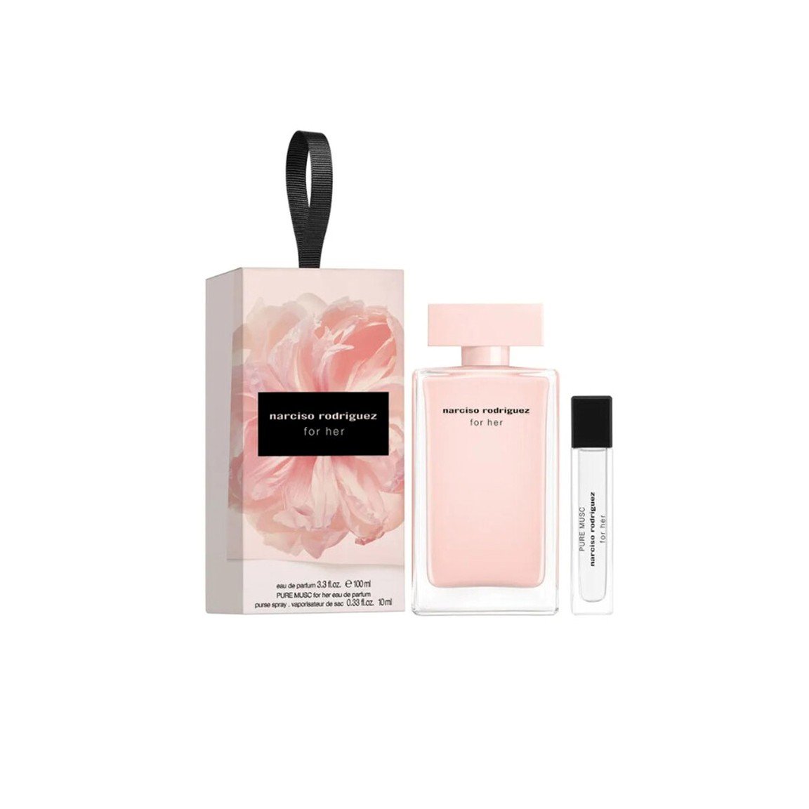 Presentation1-226-1.jpg Narciso Rodriguez for Her 100ml EDP Spray / Pure Musc 10ml EDP Purse Spray - Image 1