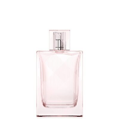Burberry Brit Sheer Eau de Toilette 50ml pink check-embossed bottle, front view