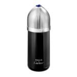 Cartier Pasha de Cartier Edition Noire Eau de Toilette 100ml black bottle with silver cap, front view