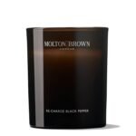 Molton Brown Re-charge Black Pepper single-wick scented candle 190g in dark glass, front view