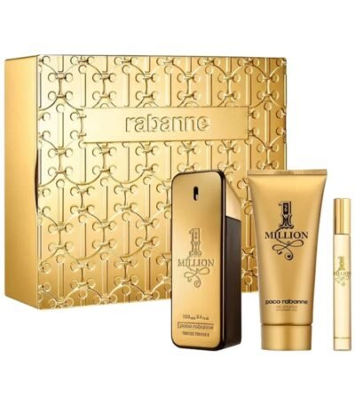 Paco Rabanne 1 Million Eau de Toilette 100ml Gift Set with Shower Gel and 10ml Travel Spray - gift set